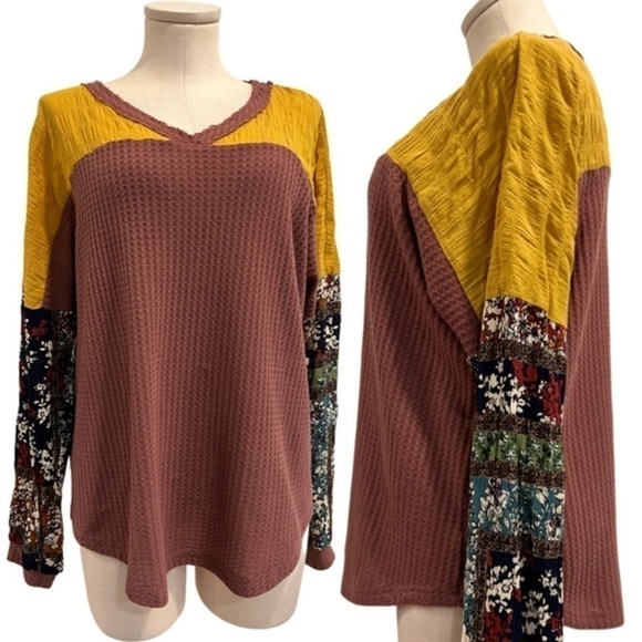 Umgee Multi Fabric Fall Top - Picture 1 of 13